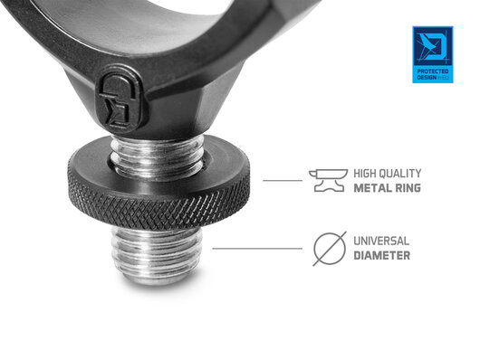 Držiak prúta s poistkou delphin lox / 1x držiak +2x gumička  - 101006077_3